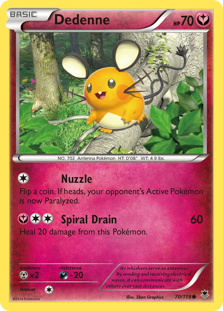 XY—Phantom Forces 영어판 Dedenne 70 카드 앞면