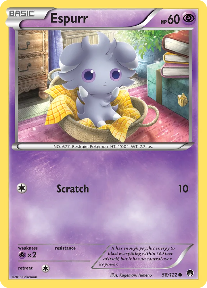 XY—BREAKpoint 영어판 Espurr 58 카드 앞면