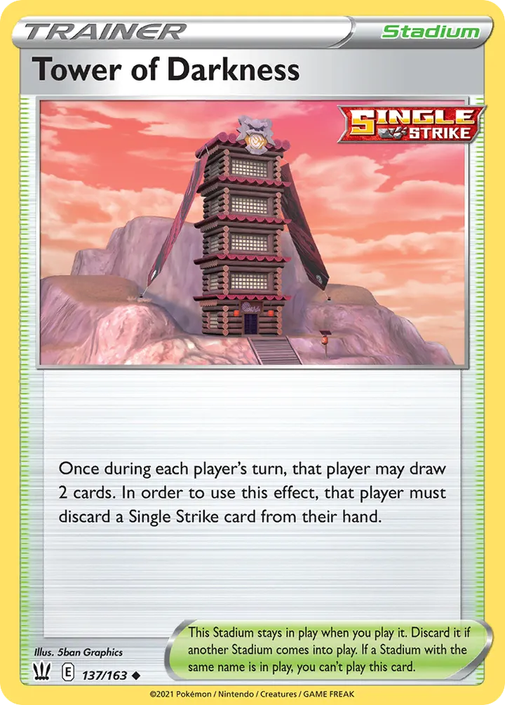 Sword & Shield—Battle Styles 영어판 Tower of Darkness 137 카드 앞면