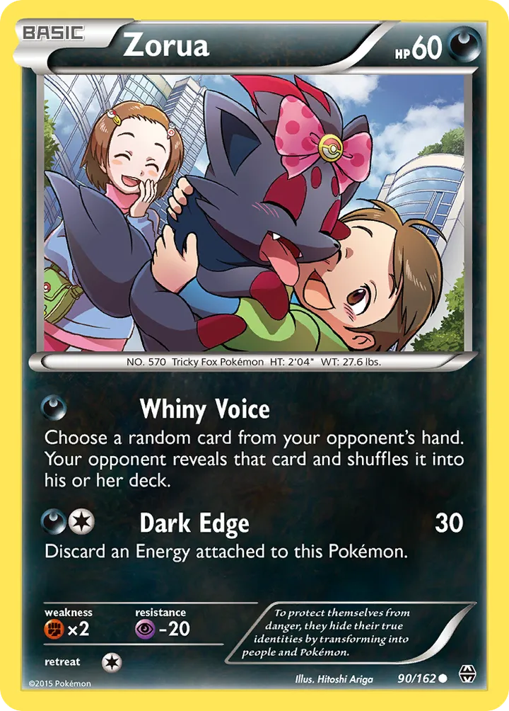 XY—BREAKthrough 英語版 Zorua 90 カード表面