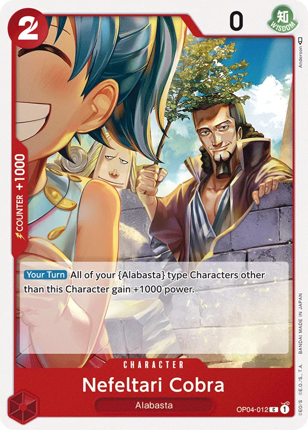 Kingdoms of Intrigue 영어판 Nefeltari Cobra OP04-012 카드 앞면