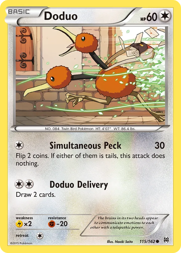 XY—BREAKthrough 英語版 Doduo 115 カード表面