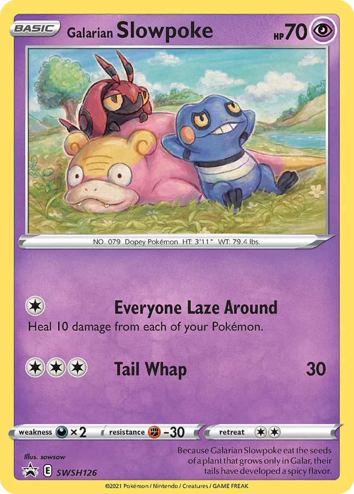 SWSH Black Star Promos 영어판 Galarian Slowpoke SWSH126 카드 앞면