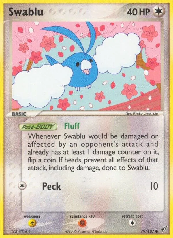 EX Deoxys 영어판 Swablu 79 카드 앞면