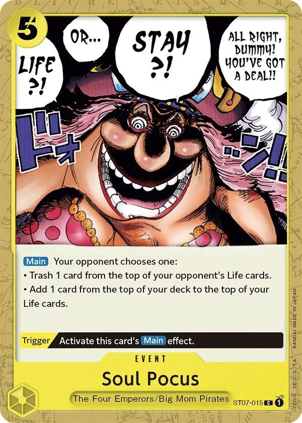Big Mom Pirates 영어판 Soul Pocus ST07-015 카드 앞면