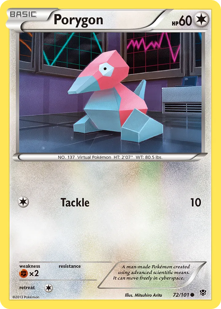 Black & White—Plasma Blast 영어판 Porygon 72 카드 앞면