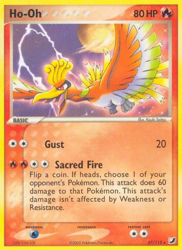 EX Unseen Forces 英語版 Ho-Oh 27 カード表面
