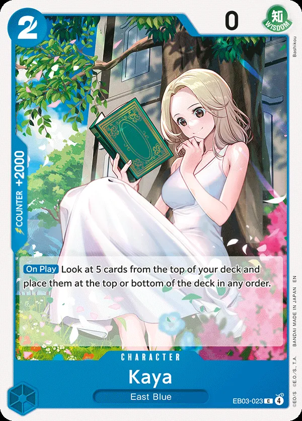 One Piece Heroines Edition 영어판 Kaya EB03-023 카드 앞면