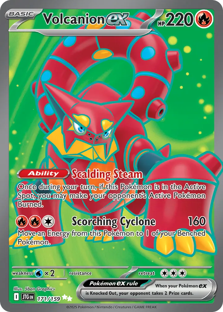 Scarlet & Violet—Journey Together 英語版 Volcanion ex 171 カード表面