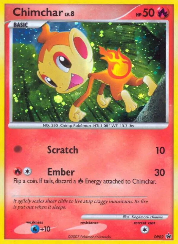 DP Black Star Promos 영어판 Chimchar DP02 카드 앞면
