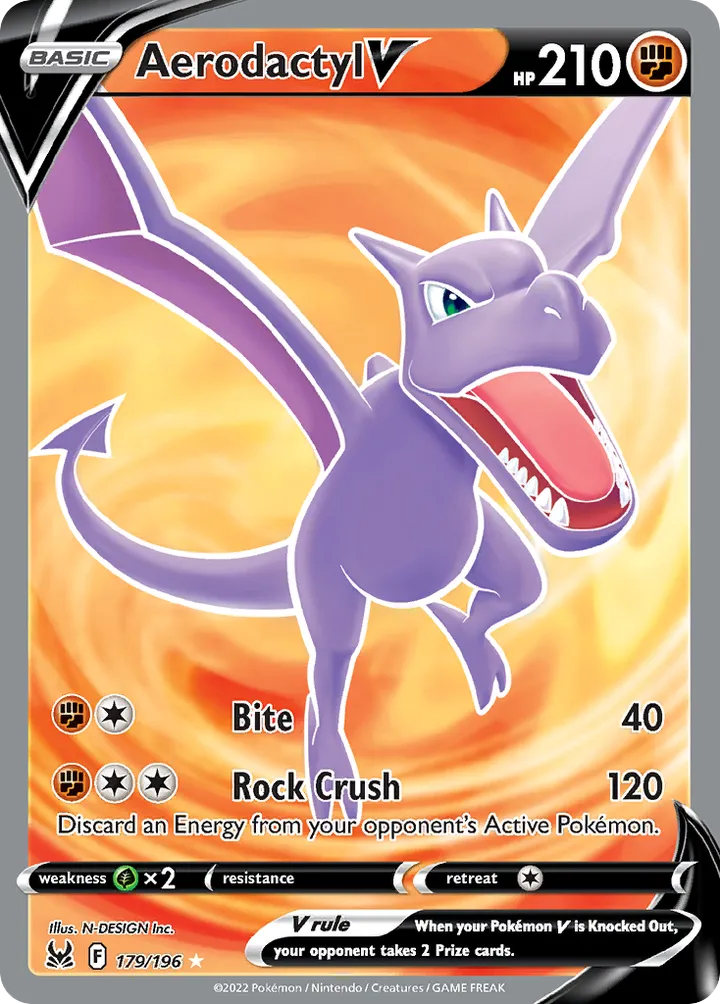 Sword & Shield—Lost Origin 영어판 Aerodactyl V 179 카드 앞면
