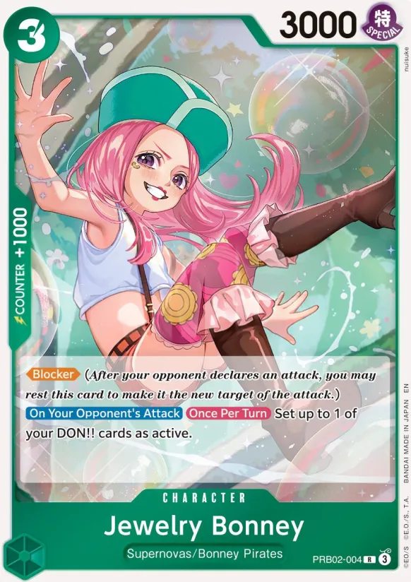 One Piece Card The Best vol.2 英語版 Jewelry Bonney PRB02-004 カード表面