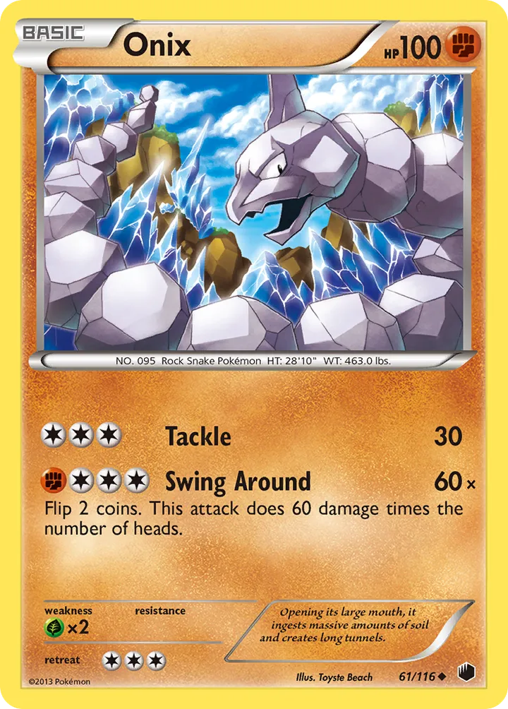 Black & White—Plasma Freeze 영어판 Onix 61 카드 앞면