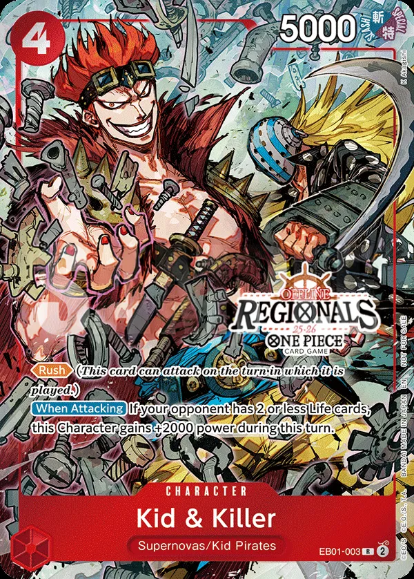 Front of Kid & Killer EB01-003 · Parallel 2, Memorial Collection English