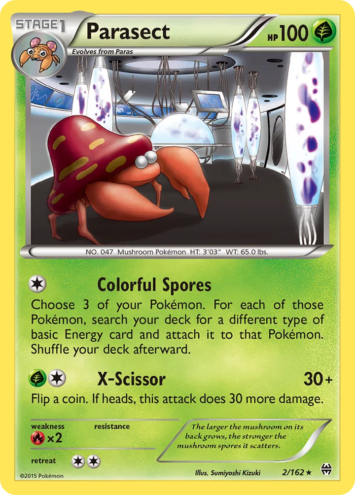 XY—BREAKthrough 英語版 Parasect 2 カード表面
