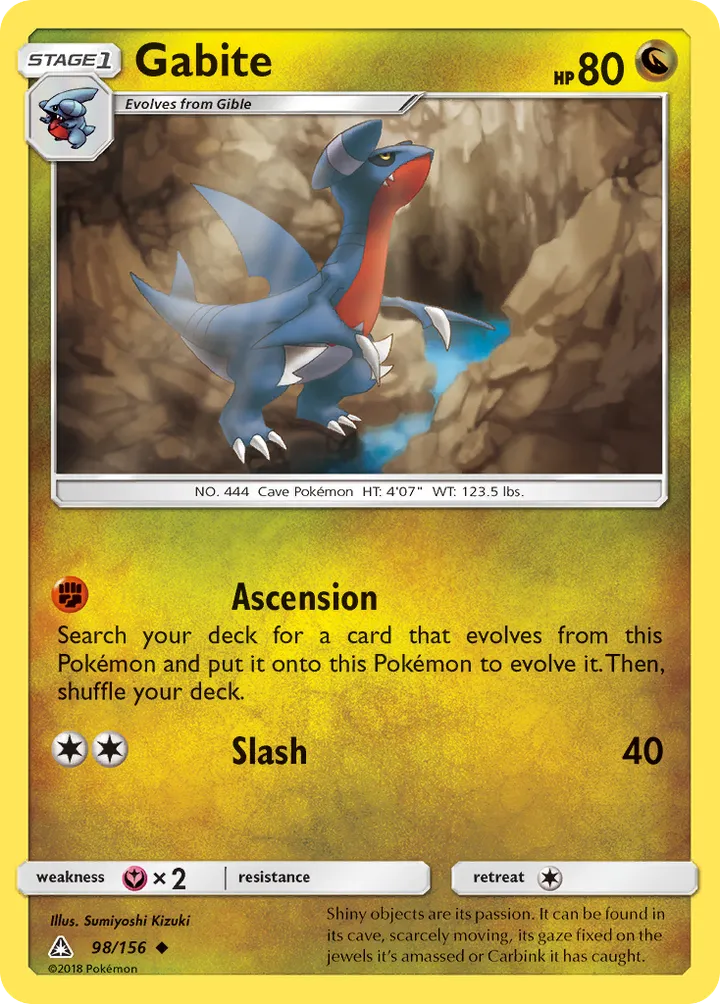Sun & Moon—Ultra Prism 영어판 Gabite 98 카드 앞면