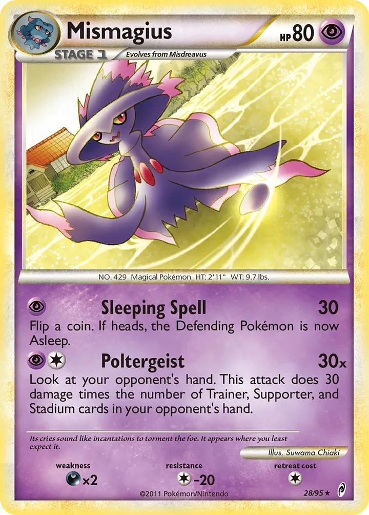 Pokémon TCG: Call of Legends 英語版 Mismagius 28 カード表面
