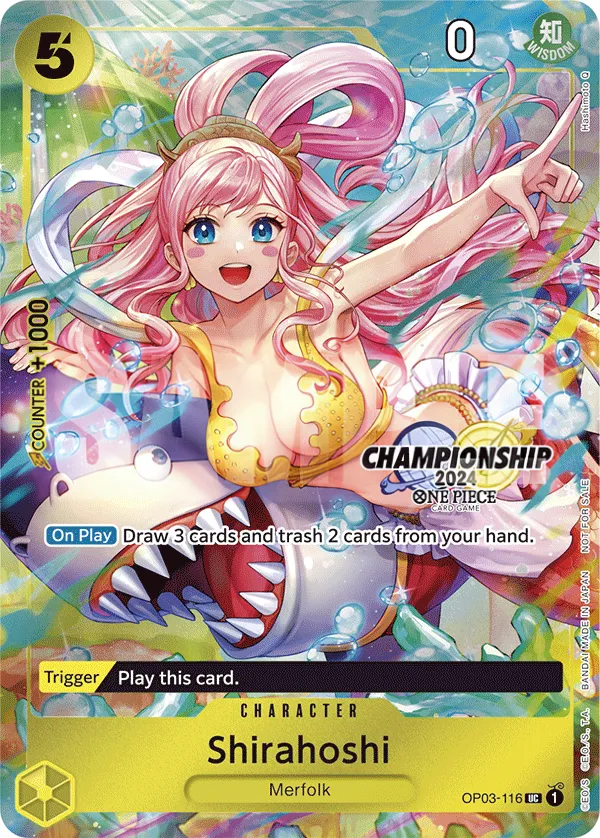 Pillars of Strength 영어판 Shirahoshi OP03-116 · 챔피언십 카드 앞면