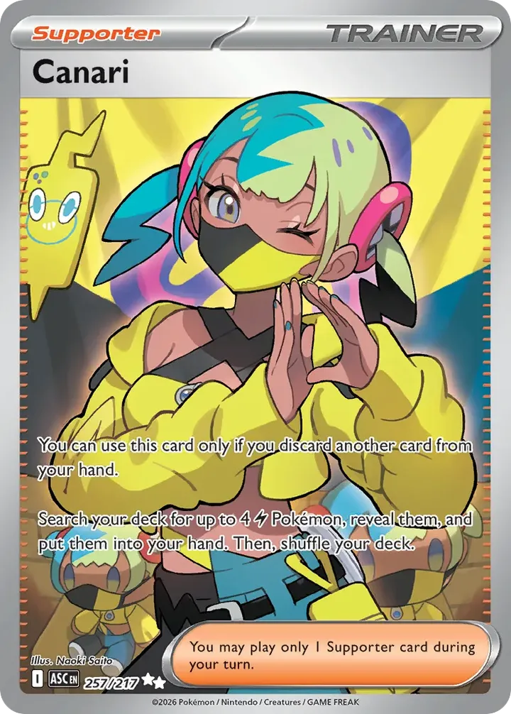 Mega Evolution—Ascended Heroes 영어판 Canari 257 카드 앞면