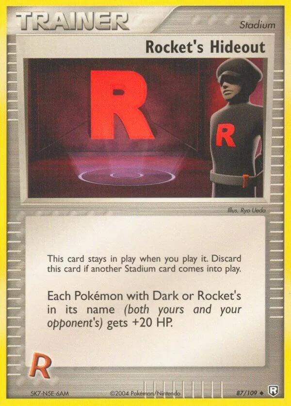 EX Team Rocket Returns 영어판 Rocket's Hideout 87 카드 앞면