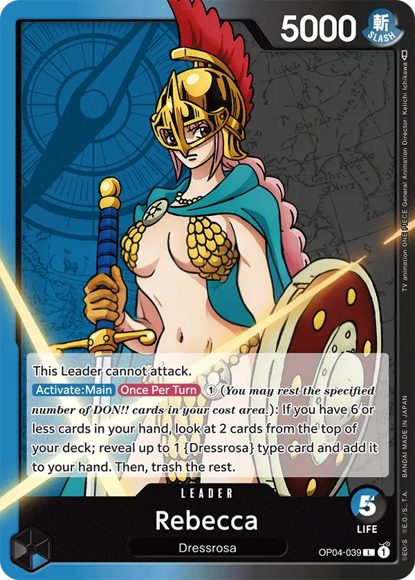 Kingdoms of Intrigue 영어판 Rebecca OP04-039 카드 앞면