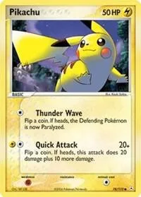 EX Holon Phantoms 영어판 Pikachu 78 카드 앞면