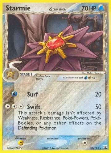 Starmie δ 30 $19.56