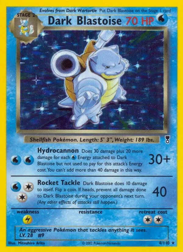 Legendary Collection 영어판 Dark Blastoise 4 카드 앞면