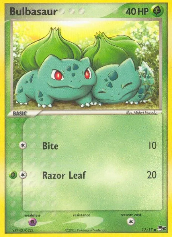 POP Series 2 英語版 Bulbasaur 12 カード表面