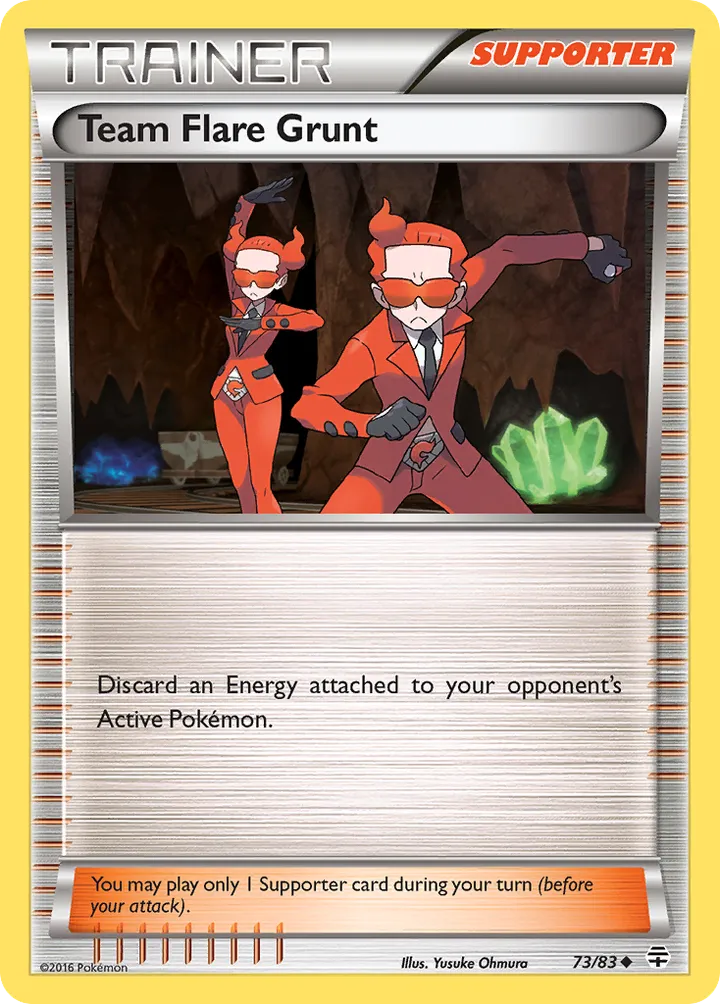 Generations 영어판 Team Flare Grunt 73 카드 앞면