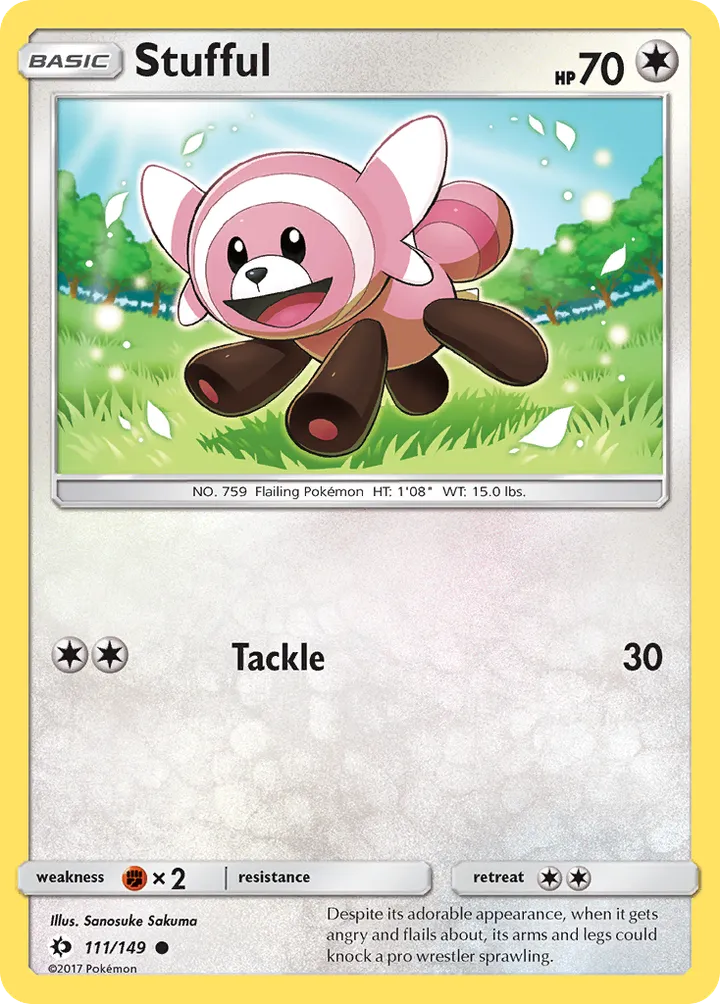 Sun & Moon 英語版 Stufful 111 カード表面