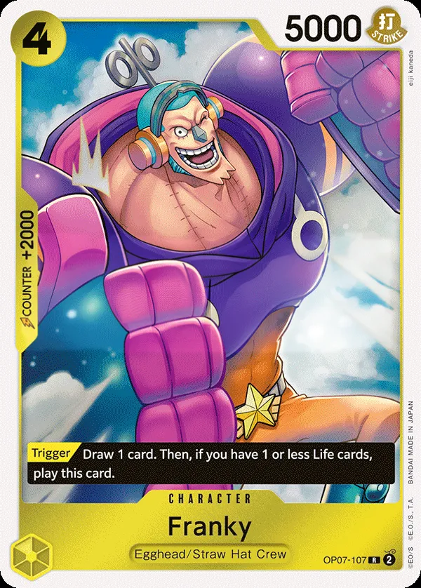 500 Years in the Future 英語版 Franky OP07-107 カード表面