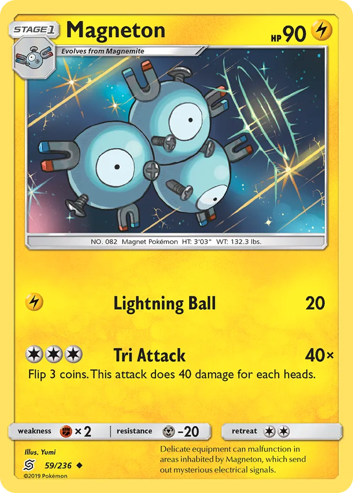 Sun & Moon—Unified Minds 영어판 Magneton 59 카드 앞면