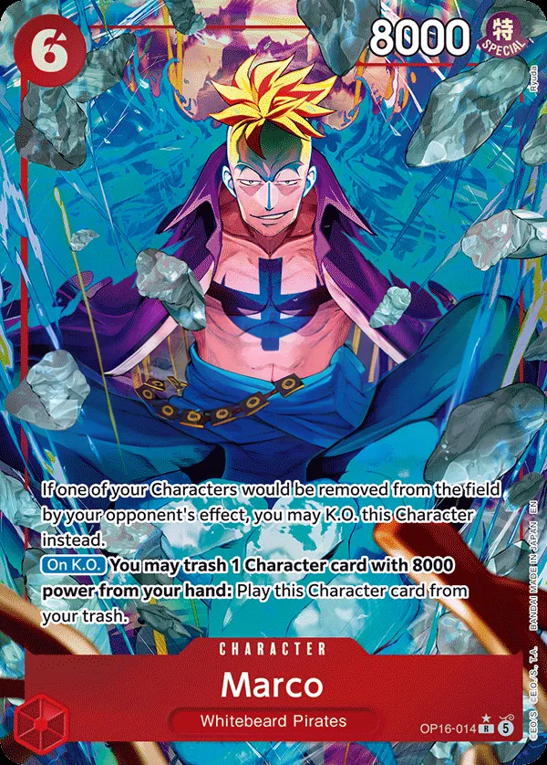 The Time of Battle 英語版 Marco OP16-014 · パラレル カード表面