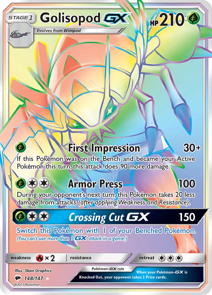 Sun & Moon—Burning Shadows 영어판 Golisopod-GX 148 카드 앞면
