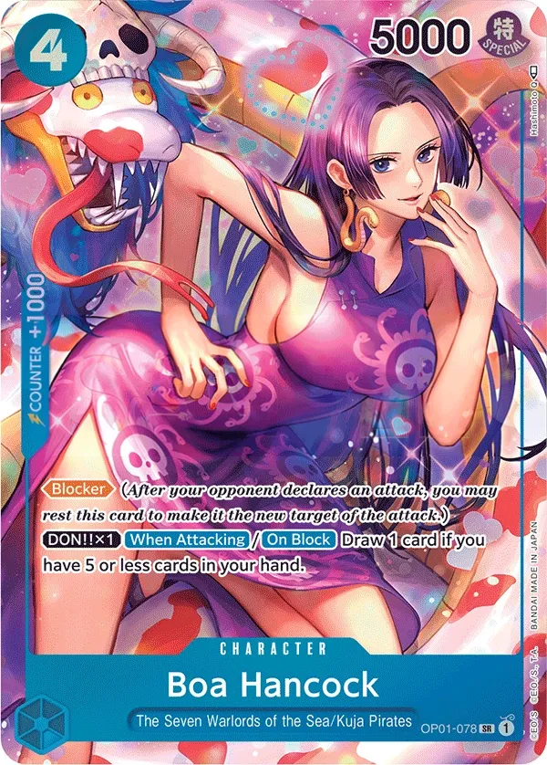 Romance Dawn 英語版 Boa Hancock OP01-078 · パラレル カード表面