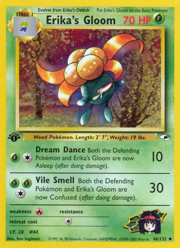 Front of Erika's Gloom 46, Gym Heroes English