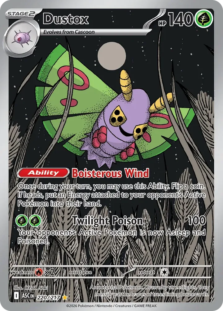 Mega Evolution—Ascended Heroes 영어판 Dustox 220 카드 앞면