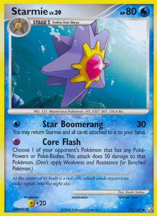 Diamond & Pearl—Legends Awakened 英語版 Starmie 71 カード表面