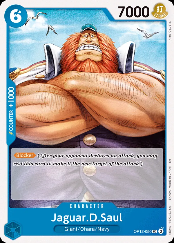 Legacy of the Master 英語版 Jaguar.D.Saul OP12-050 · 再録 カード表面
