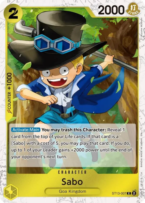 The Three Brothers 영어판 Sabo ST13-007 · 재록 · 해적 카드 앞면