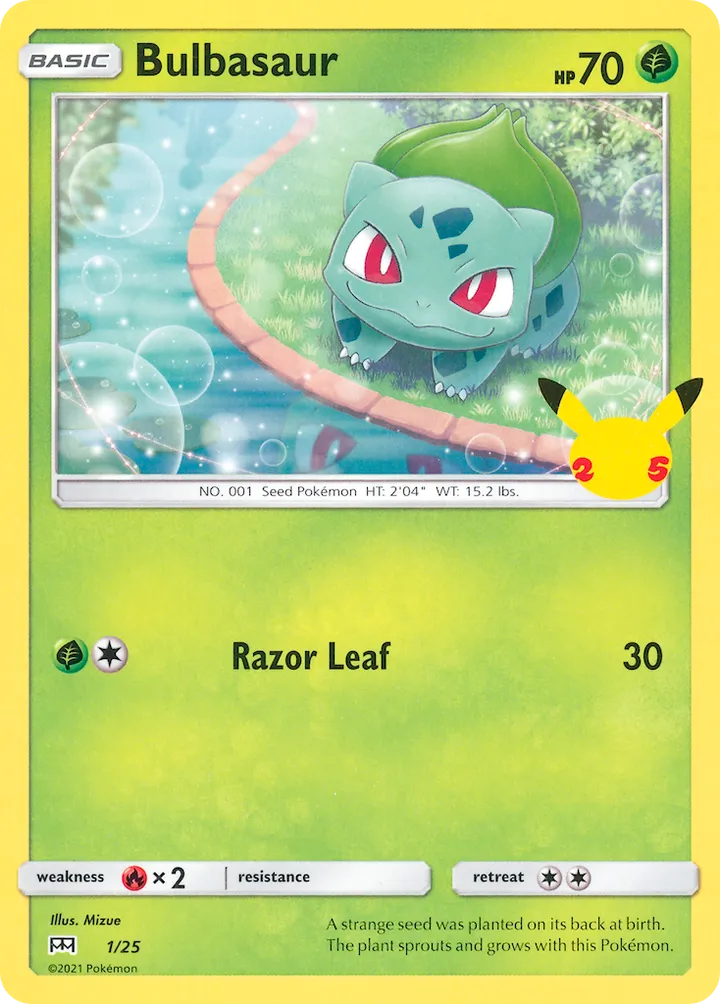 McDonald's Collection 2021 英語版 Bulbasaur 1 カード表面