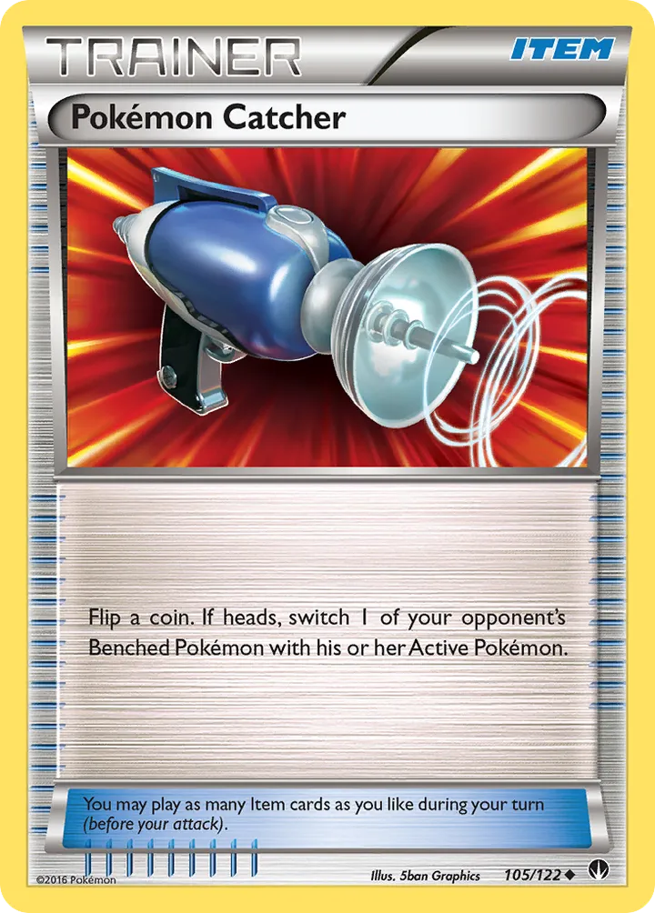 XY—BREAKpoint 영어판 Pokémon Catcher 105 카드 앞면
