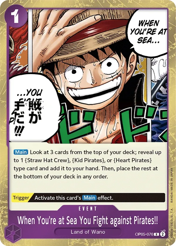 Awakening of the New Era 英語版 When You're at Sea You Fight against Pirates!! OP05-076 カード表面