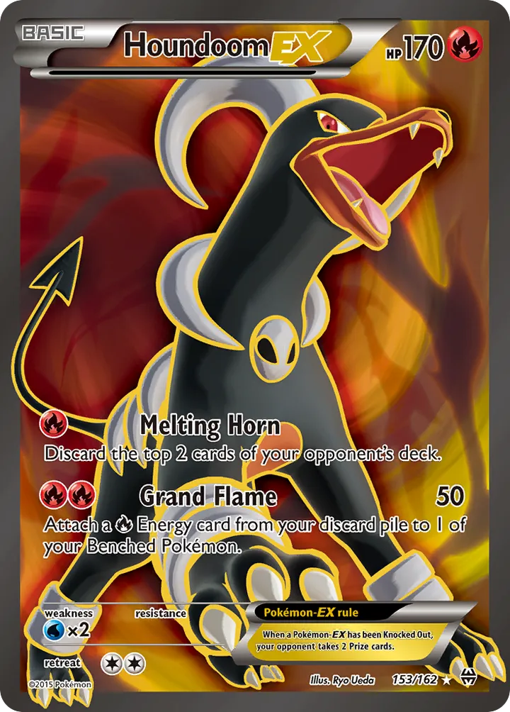 XY—BREAKthrough 英語版 Houndoom-EX 153 カード表面