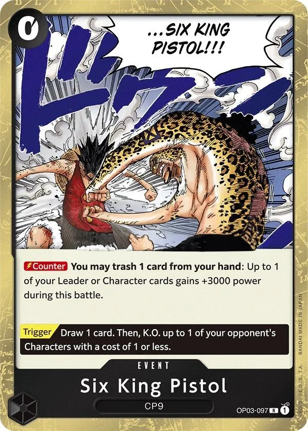Pillars of Strength 英語版 Six King Pistol OP03-097 カード表面