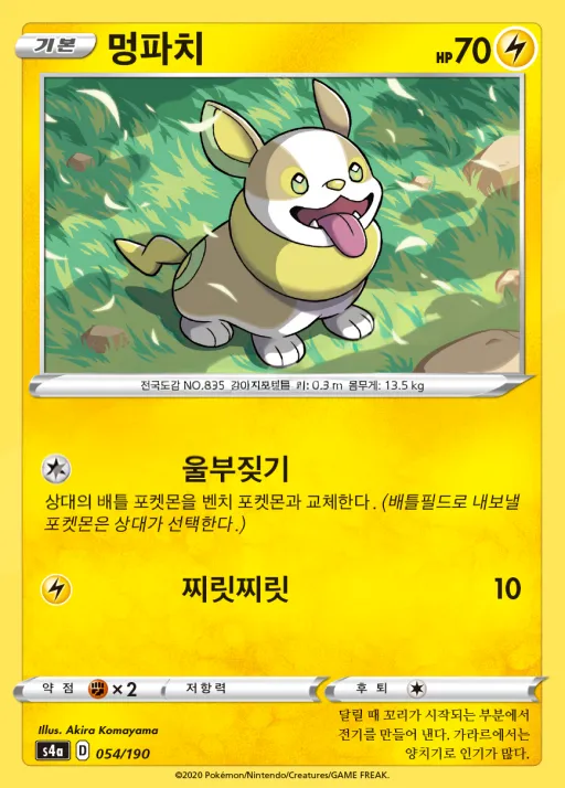 Front of 멍파치 54, 샤이니스타 V Korean