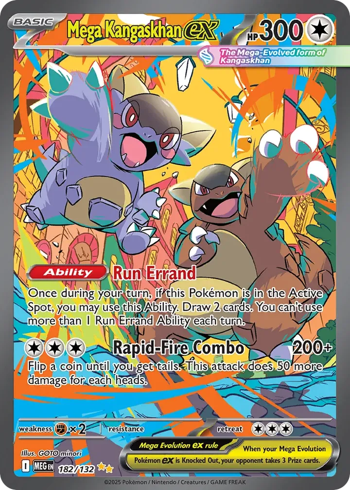 Mega Evolution 영어판 Mega Kangaskhan ex 182 카드 앞면
