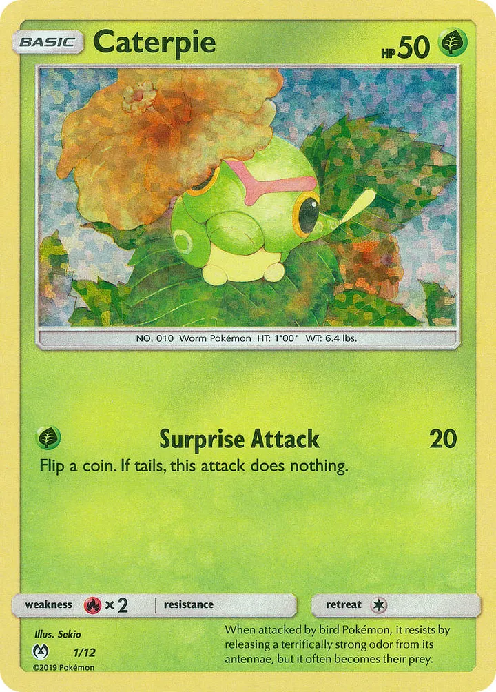 McDonald's Collection 2019 英語版 Caterpie 1 カード表面