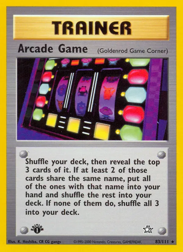 Neo Genesis 英語版 Arcade Game 83 カード表面